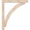 Ekena Millwork Thorton Block Smooth Bracket w/ Offset Brace, Douglas Fir, 5 1/2"W x 42"D x 48"H BKT0604X42X48THR05SDF - alternate 3